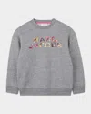 Marc Jacobs Girl's Jeweled Logo Cotton Fleece Sweatshirt In Multi