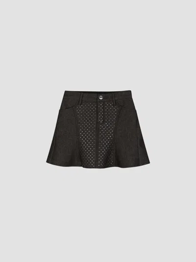 Marc Jacobs Girl's Little Girl's & Girl's Embellished Denim Skirt In Black