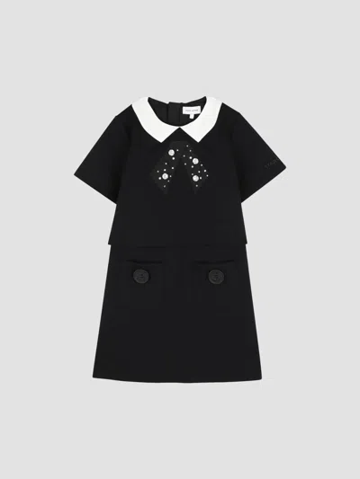 Marc Jacobs Girl's Little Girl's & Girl's Embellished Short-sleeve Dress In Black