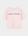 Marc Jacobs Kids' Girl's Rhinestone Logo Cotton Jersey Tee In Pink
