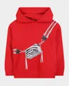 Marc Jacobs Girl's Trompe-l'oeil Bag Hooded Sweatshirt In Multi