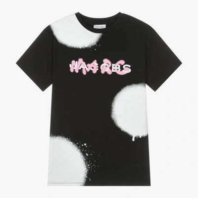 Marc Jacobs Kids'  Girls Black Spray Paint Spots Dress
