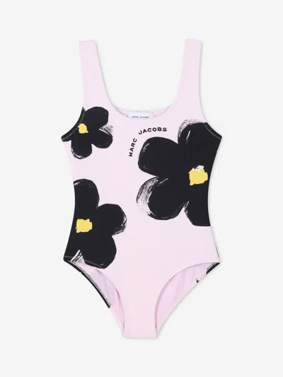 Marc Jacobs Girls Daisy Print Swimsuit In Pink
