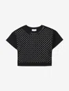 Marc Jacobs Girls Diamante Daisy Crop Top In Black