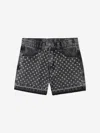 Marc Jacobs Diamanté Daisy Denim Shorts In Black