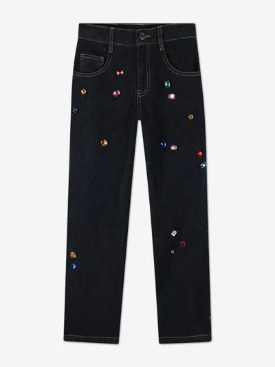 Marc Jacobs Kids'  Girls Gemstone Jeans In Black