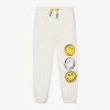 MARC JACOBS MARC JACOBS GIRLS IVORY COTTON SMILEY FACES JOGGERS