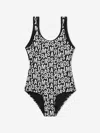 Marc Jacobs Logo-print Scoop-neck Swimsuit In Black