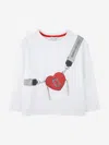 Marc Jacobs Girls Long Sleeve Bag Print T-shirt In White