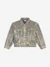 Marc Jacobs The Jumbled Monogram Denim Jacket In Gold