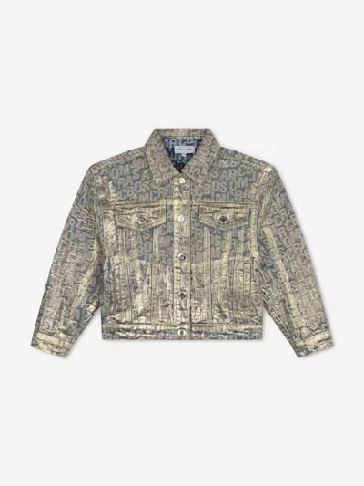 MARC JACOBS MARC JACOBS GIRLS METALLIC EFFECT DENIM JACKET