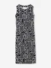 Marc Jacobs Logo Sleeveless Dress In Black