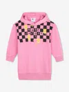Marc Jacobs Girls Smiley World Hooded Sweater Dress In Pink