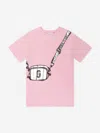 Marc Jacobs Teen Girls Pink Snapshot Bag Cotton T-shirt In Pink