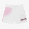 MARC JACOBS MARC JACOBS GIRLS WHITE SPRAY PAINT COTTON SHORTS