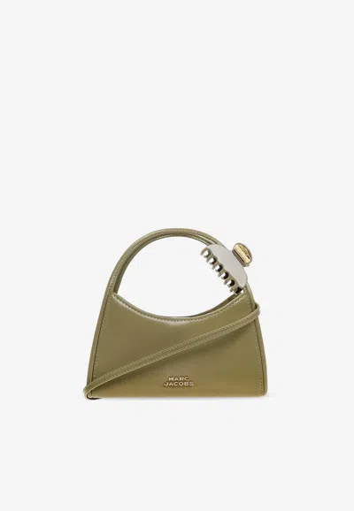 Marc Jacobs Glam Claw Clip Leather Crossbody Bag In Green