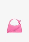 Marc Jacobs Womens Bow Pink The Glam Claw Clip Leather Cross Body Bag In Pink