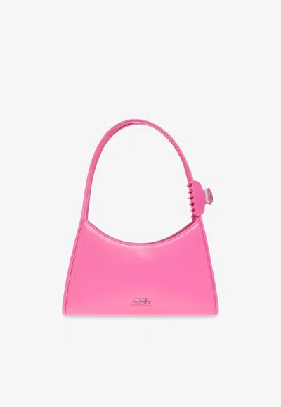 Marc Jacobs Glam Claw Clip Leather Shoulder Bag In Pink