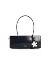 Marc Jacobs The Mirror Satchel Leather Shoulder Bag In Black