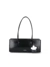Marc Jacobs The Mirror Satchel Leather Shoulder Bag In Black