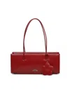 Marc Jacobs The Mirror Satchel Leather Shoulder Bag In Burgundy