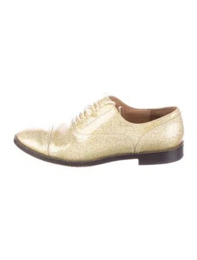 Pre-owned Marc Jacobs Glitter Printed Oxfords