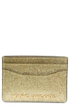 Marc Jacobs Glitter Trademarc Card Case In Gold