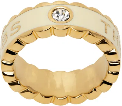 Marc Jacobs The Scallop Medallion Ring In Gold