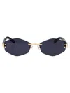 Marc Jacobs Gold Black 2 Metal Sunglasses In Gold