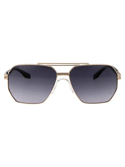 Marc Jacobs Gold Blck_ Metal Sunglasses In Pink