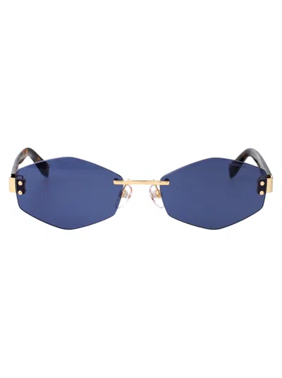 Marc Jacobs Gold Blue Metal Sunglasses