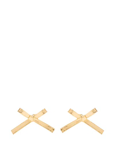 Marc Jacobs Bow Stud Earrings In Gold