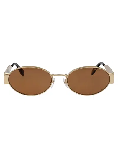 Marc Jacobs Gold Brown Metal Sunglasses