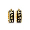 Marc Jacobs Enamelled Logo Two Tone Hoop Earrings