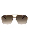 Marc Jacobs Gold Havana Titanium Sunglasses In Brown