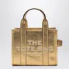 Marc Jacobs Small Metallic Leather Tote Bag In Silver