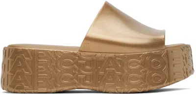 Marc Jacobs Gold Melissa Edition Becky Slides In Gold Patent