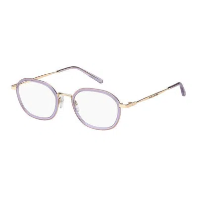 Marc Jacobs Gold Metal Frame Eyeglasses In Purple