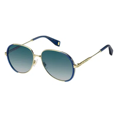 Marc Jacobs Gold Metal Sunglasses In Gray