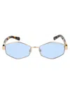 Marc Jacobs Gold Metal Sunglasses In Gold