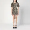 Marc Jacobs Gold Mini Dress With Sequins Women In Silver
