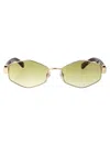 Marc Jacobs Gold Ochre Metal Sunglasses In Multi