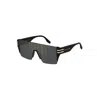 Marc Jacobs Gold Pattern Black Acetate Sunglasses In Black