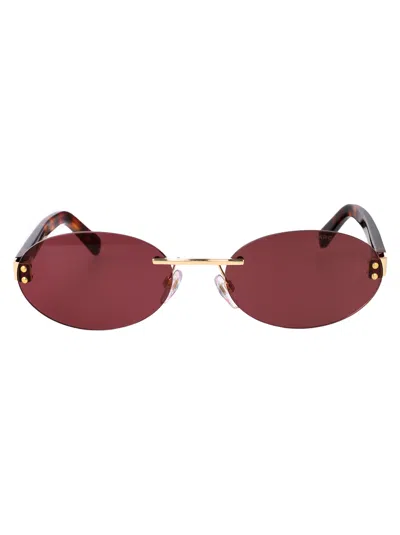 Marc Jacobs Gold Red Metal Sunglasses