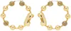 Marc Jacobs Gold 'the Monogram Ball Chain Hoop' Earrings In 970 Light Gold
