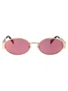 Marc Jacobs Gold Violet Metal Sunglasses In Pink