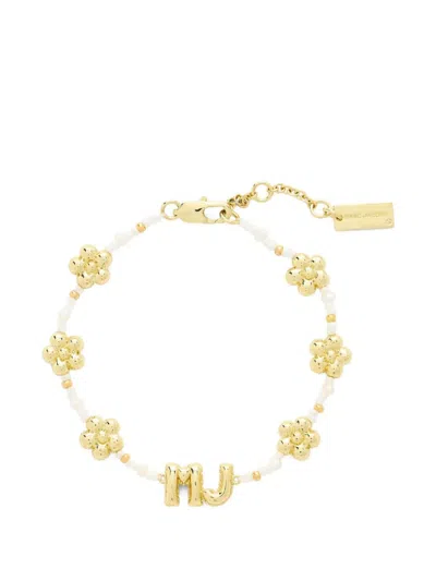 Marc Jacobs Gold/cream Daisy Charm Bracelet