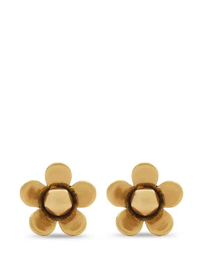 MARC JACOBS Gold-plated brass flower earrings MARC JACOBS