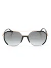 Marc Jacobs Gometric-frame Gradient Suglasses In Schwarz