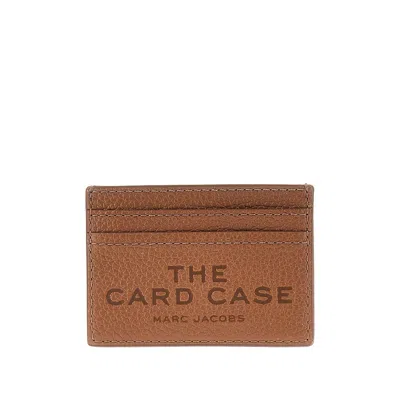 Marc Jacobs Grain Leather Cardholder In Brown